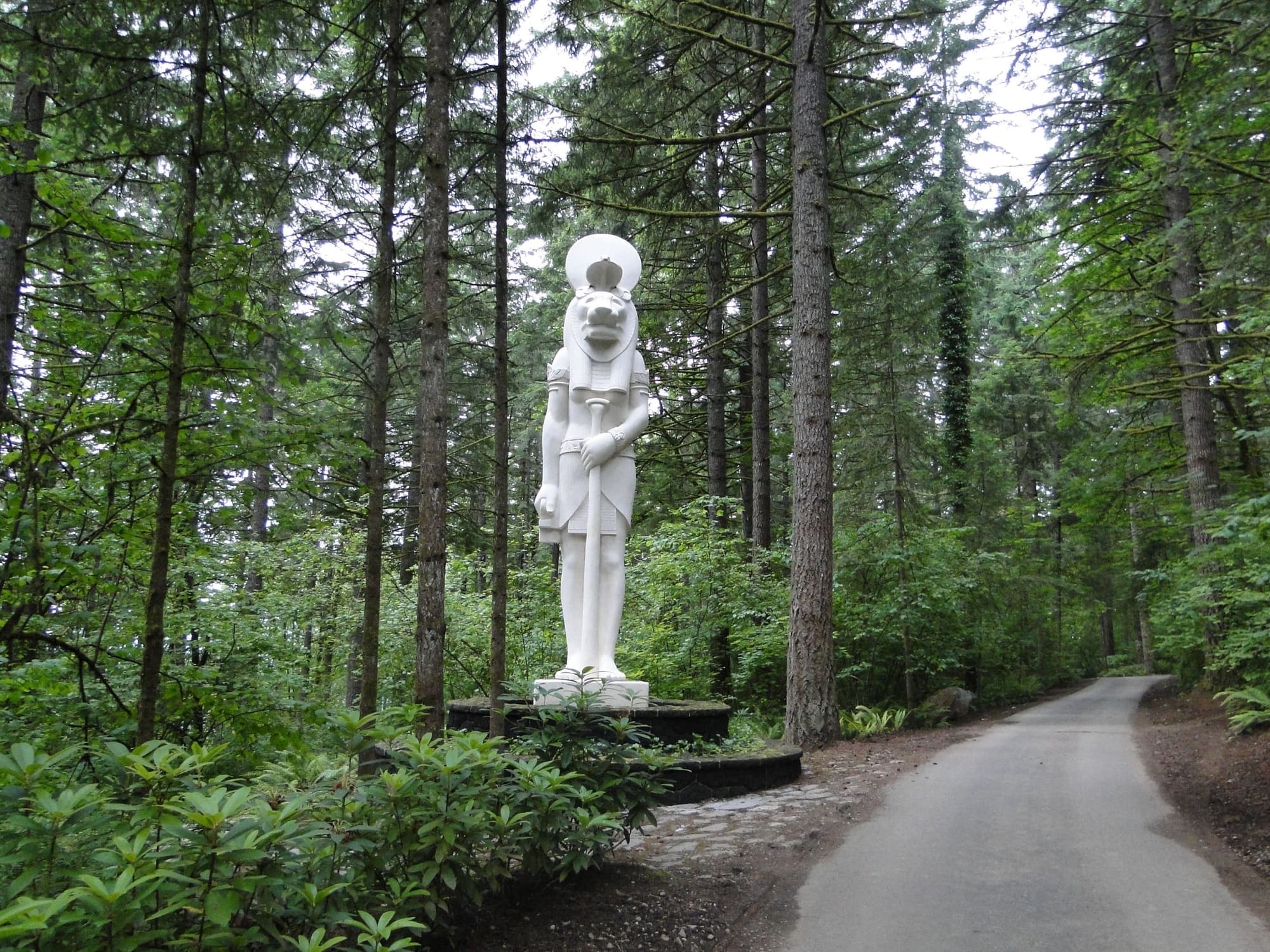 Sekhmet statue forest road