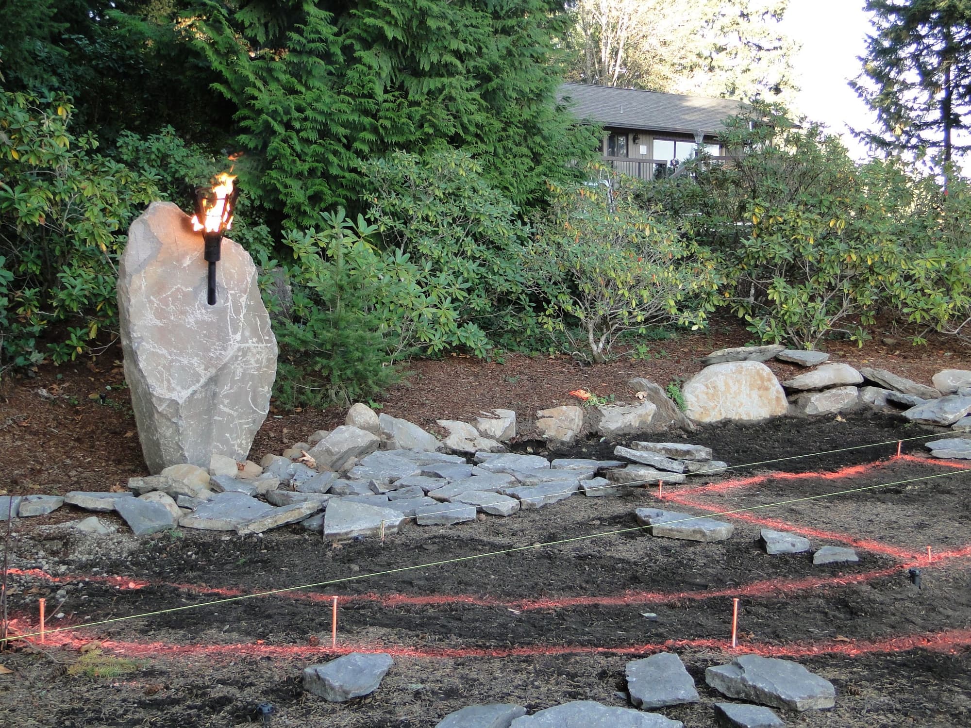 Torch boulder garden layout