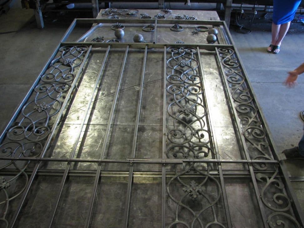 Wrought iron gate fabrication